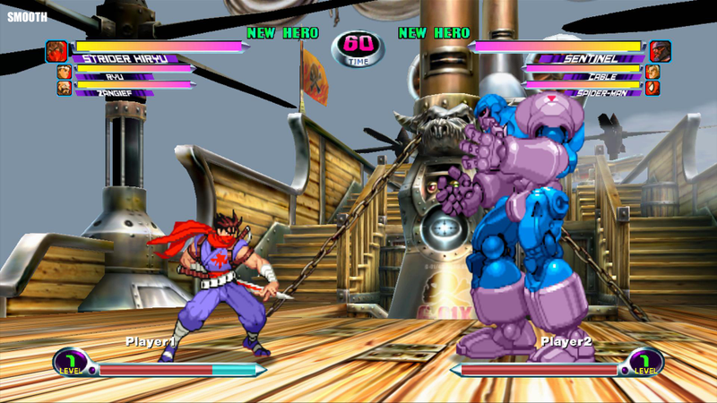 Illustration for article titled Marvel vs Capcom 2, Old Graphics vs New Graphics